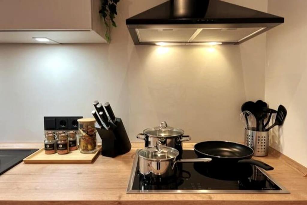 Soul-Apartment Terrasse Privat-Parkplatz Boxspringbett 55Zoll Tv Wlan ไลป์ซิก ภายนอก รูปภาพ